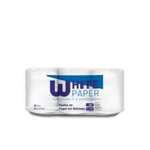 PAPEL TOALHA BOBINA LUXO WHITE 6X20X200 METROS