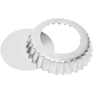 FORMA DE ALUMINIO MACA CRESPA FUNDO FALSO 25X3 CM