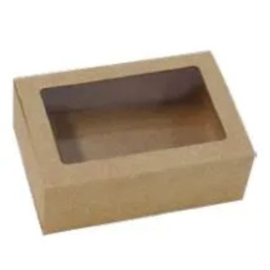 CAIXINHA COM VISOR PARA 6 DOCES KRAFT - UNIDADE