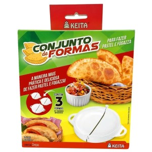 FORMA PLÁSTICO PARA PASTEL/FOGAZZA KIT COM 3 UNIDADES