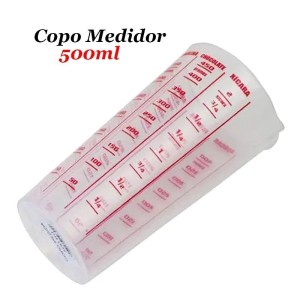 COPO MEDIDOR TRANSPARENTE 500 ML - UNIDADE