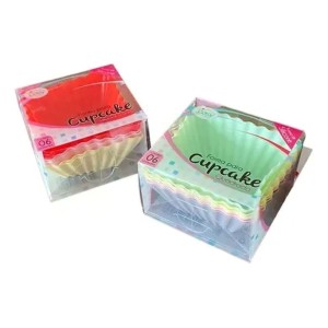 FORMAS DE SILICONE PARA CUPCAKE COLORS COM 6 PEÇAS